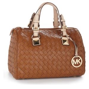 Michael Kors Grayson Woven Leather Purse